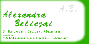 alexandra beliczai business card